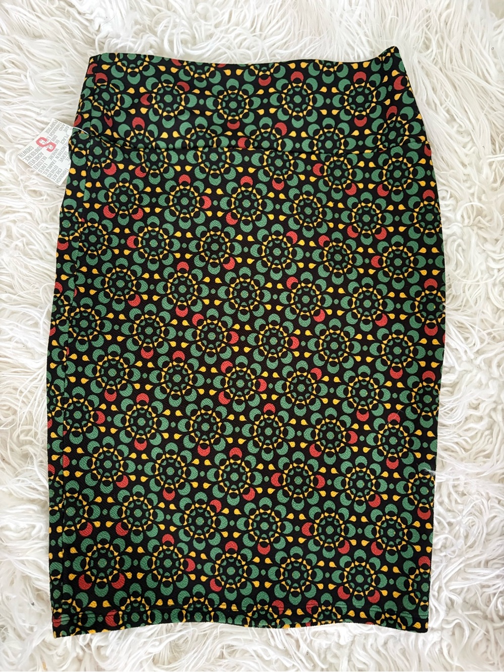 NWT LuLaRoe Cassie Pencil Skirt Geometric Floral Print Size Small - Picture 3 of 4